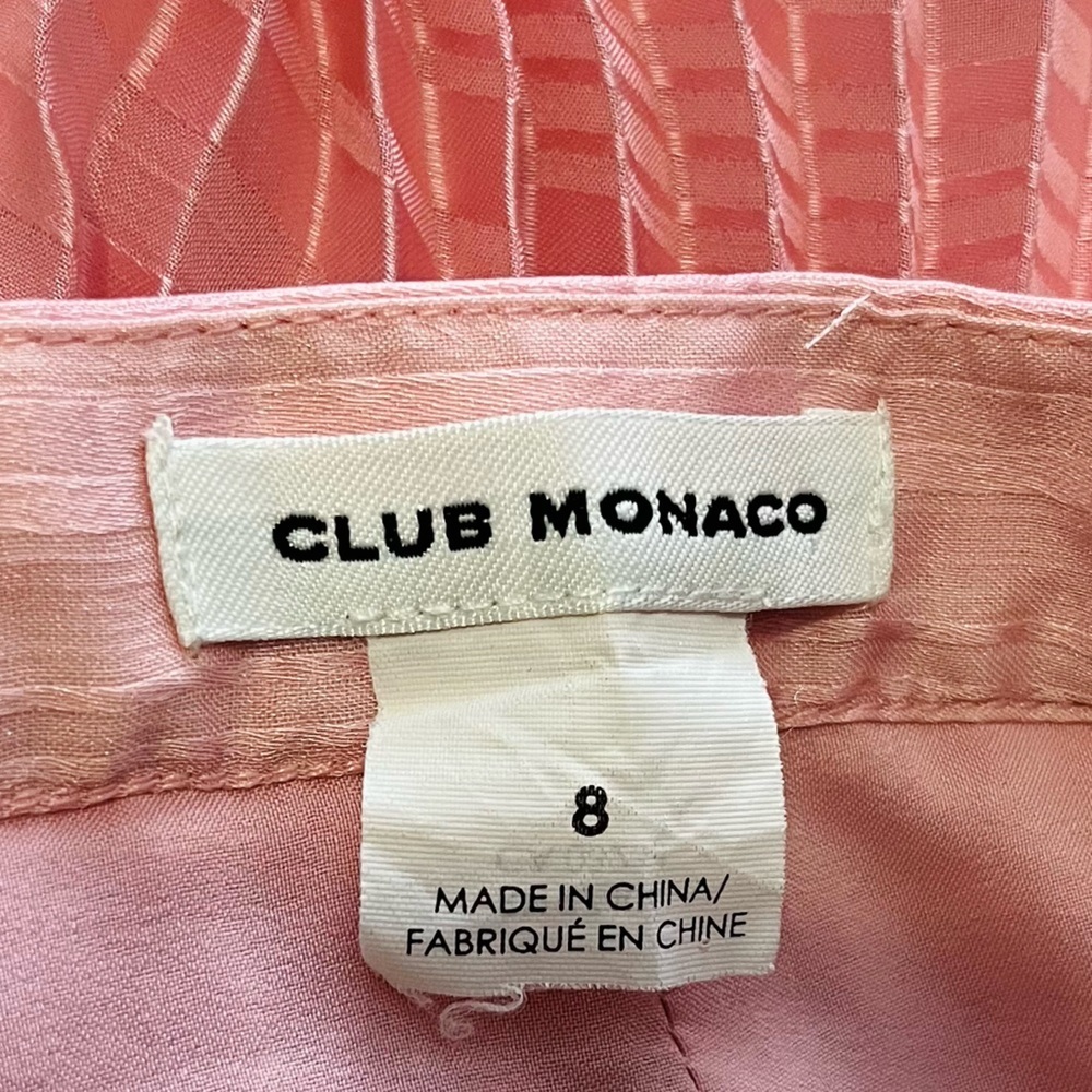 Club Monaco Pink Pleated Midi Skirt Size 8 - Picture 5 of 7